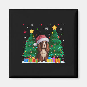 Boykin Spaniel Hund liebt Weihnachtsmannmütze Ugy  Magnet