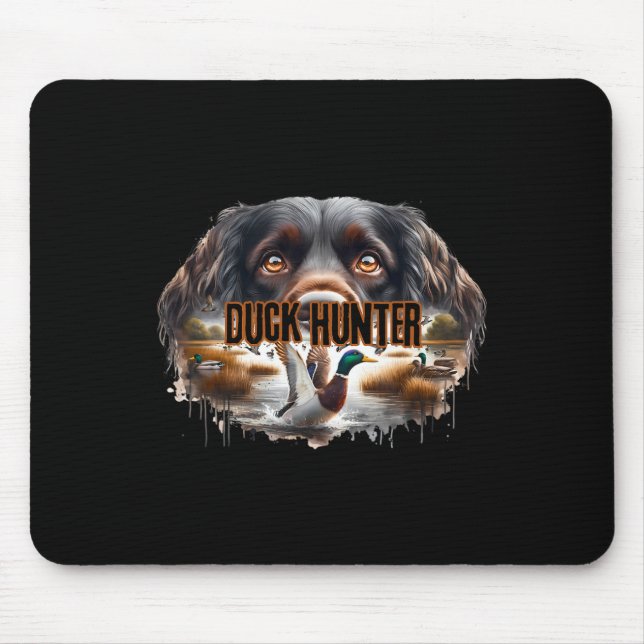 Boykin Spaniel Hund mit Mallard Encks Jagd Ente Mousepad (Vorne)