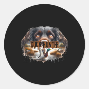 Boykin Spaniel Hund mit Mallard Encks Jagd Ente Runder Aufkleber
