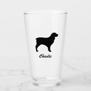 Boykin Spaniel-HundeSilhouette personalisiert Glas