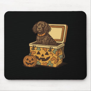 Boykin Spaniel in Camouflage Cooler Pumpkin Jagdhu Mousepad
