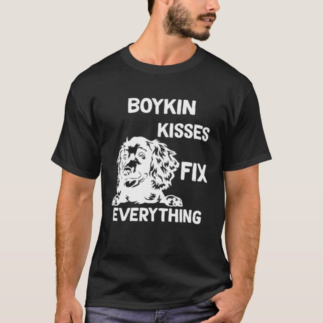 Boykin Spaniel kisses fix everything  1 T-Shirt (Vorderseite)