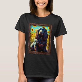 Boykin Spaniel Painting Sunflower Flower Mom Women T-Shirt