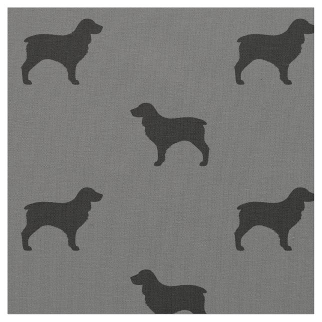 Boykin Spaniel-Silhouette-Muster Stoff (Nahaufnahme)