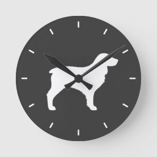 Boykin Spaniel Silhouette Runde Wanduhr