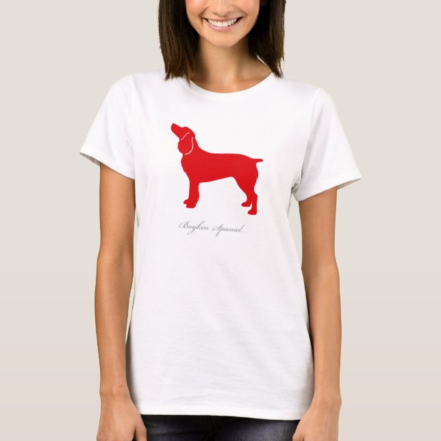 Boykin Spaniel-T - Shirt (rote Silhouette) (Vorderseite)