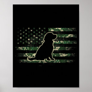 Boykin Spaniel Tarnmuster Amerikanische Flagge USA Poster