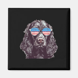 Boykin Spaniel USA Amerikanische Flagge Hund Sungl Magnet