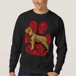 Boykin Spaniel Valentinstag Hunde Liebe Pfote Sweatshirt