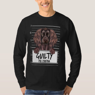 Boykin Spaniel Verbrecherfoto Schuldiger Hund T-Shirt