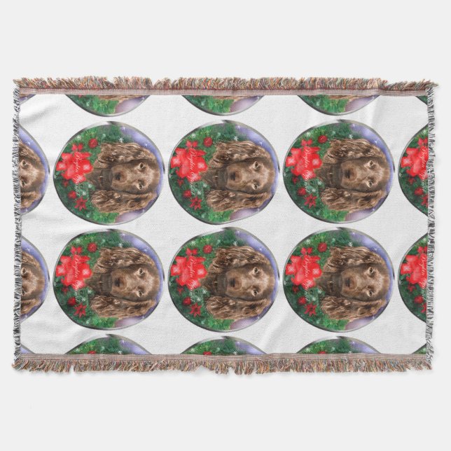 Boykin Spaniel Weihnachten Decke (Vorderseite)