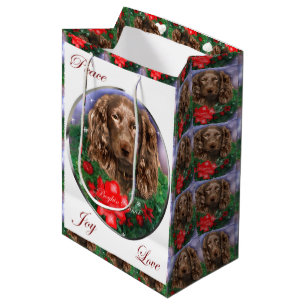 Boykin Spaniel Weihnachten Mittlere Geschenktüte
