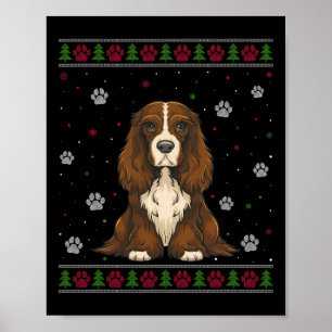 Boykin Spaniel Weihnachts Sweater Xmas Haustier Ti Poster