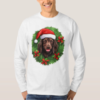 Boykin Spaniel Weihnachtskranz T-Shirt