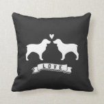 Boykin Spaniels Liebe - Hunde Silhouetten mit Herz Kissen<br><div class="desc">Boykin Spaniels Liebe Pilz</div>
