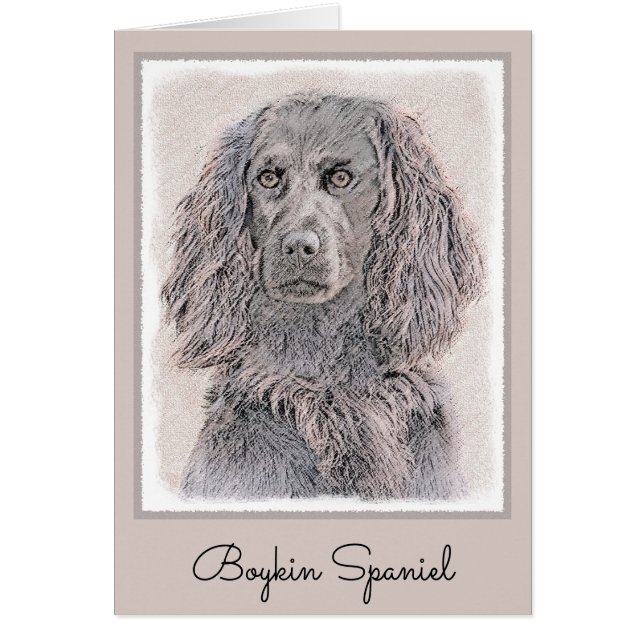 Boykin Spanischmalerei - Niedliche Original Dog Ar (Vorne)