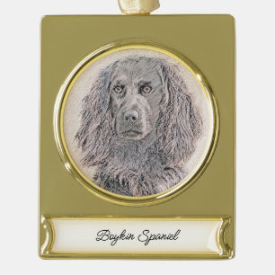 Boykin Spanischmalerei - Niedliche Original Dog Ar Banner-Ornament Gold