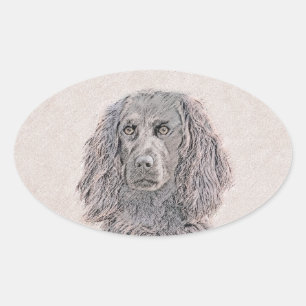 Boykin Spanischmalerei - Niedliche Original Dog Ar Ovaler Aufkleber