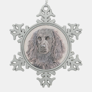 Boykin Spanischmalerei - Niedliche Original Dog Ar Schneeflocken Zinn-Ornament