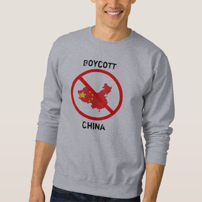 Boykott-China Sweatshirt (Vorderseite)