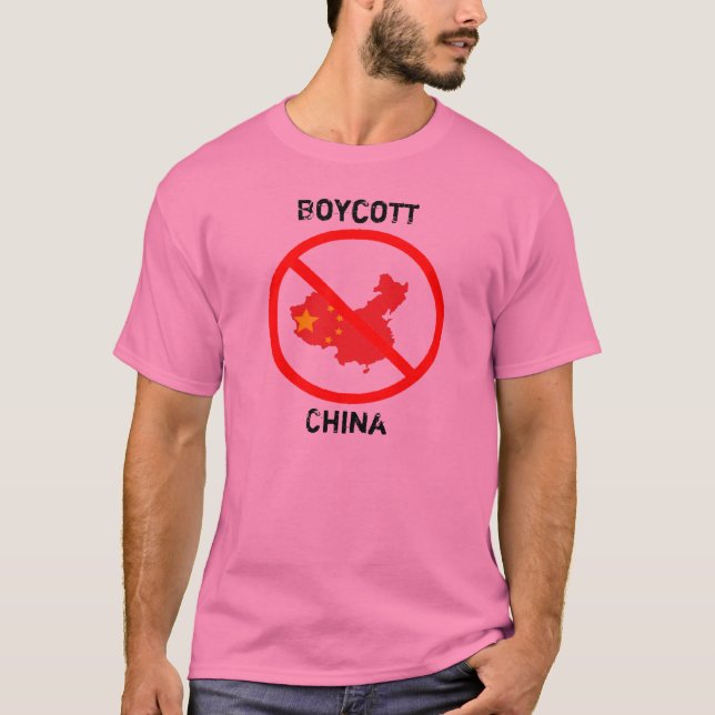 Boykott-China T-Shirt (Vorderseite)