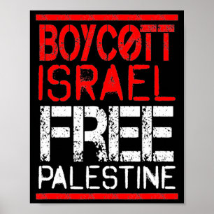 Boykott Israel Palästina Gaza Kriegsbewusstsein Poster