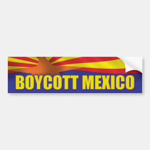 Boykott Mexiko - Unterstützung Arizona Autoaufkleber