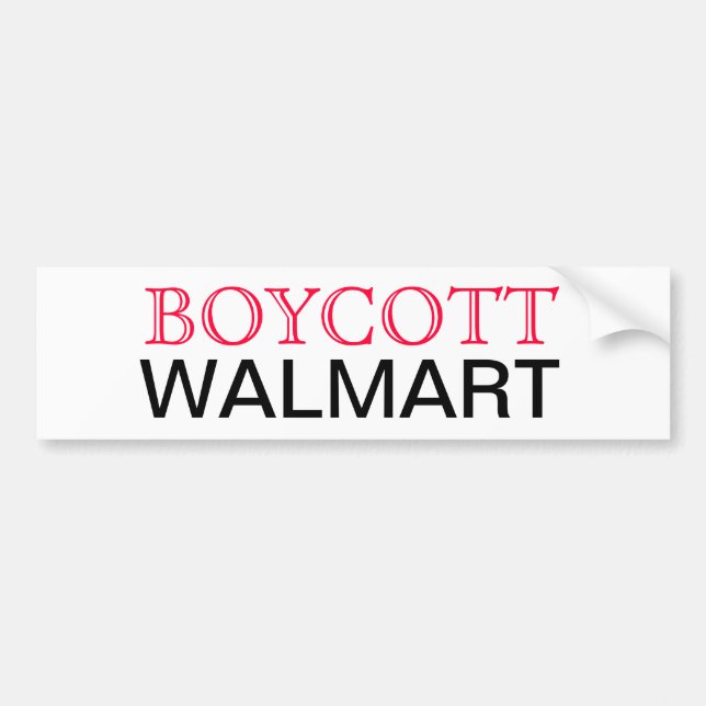 Boykott Walmart Autoaufkleber (Vorne)