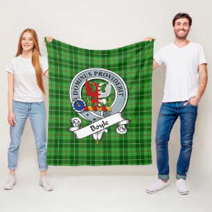 Boyle Clan Abzeichen Tartan Kariert Fleecedecke