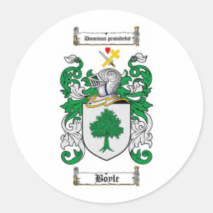 BOYLE FAMILIENWAPPEN - BOYLE WAPPEN RUNDER AUFKLEBER