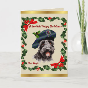 Boyle Scottie Dog Personalisiert Xmas Card Karte