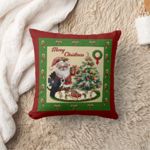 Boyle Scottie & Santa Christmas Kissen