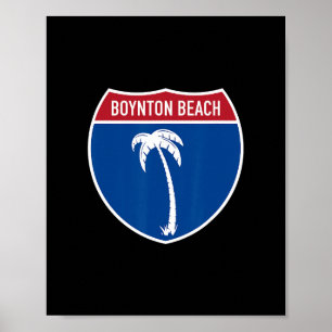 Boynton Beach Florida Interstate Highway Urlaub Poster