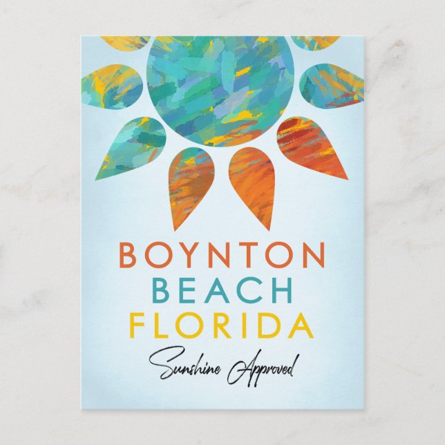 Boynton Beach Florida Sunshine Postkarte (Vorderseite)