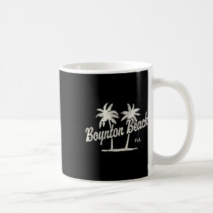 Boynton Beach Florida Vintag 70er Palm Trees Graph Kaffeetasse