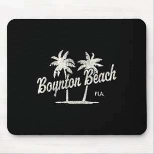 Boynton Beach Florida Vintage 70er Palmen Grafik Mousepad