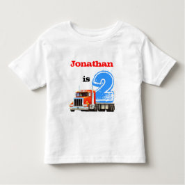 Boys 2. Geburtstag Red Truck Kleinkind T-shirt