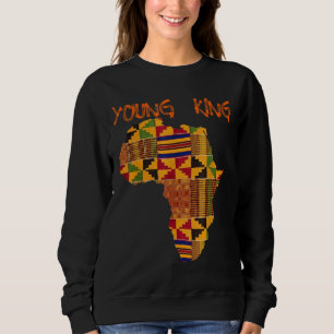 Boys African Kente Print Kleine Kinder mit King Ke Sweatshirt