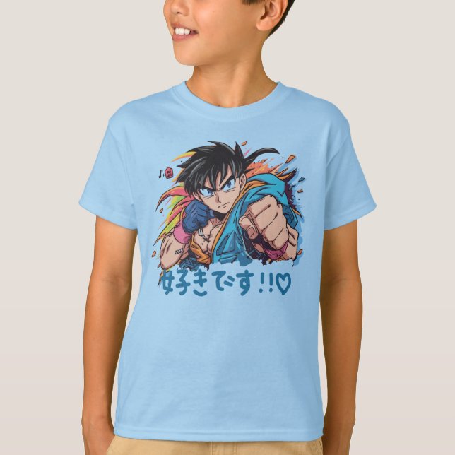 Boys Anime Quote Grafischer T - Shirt (Vorderseite)