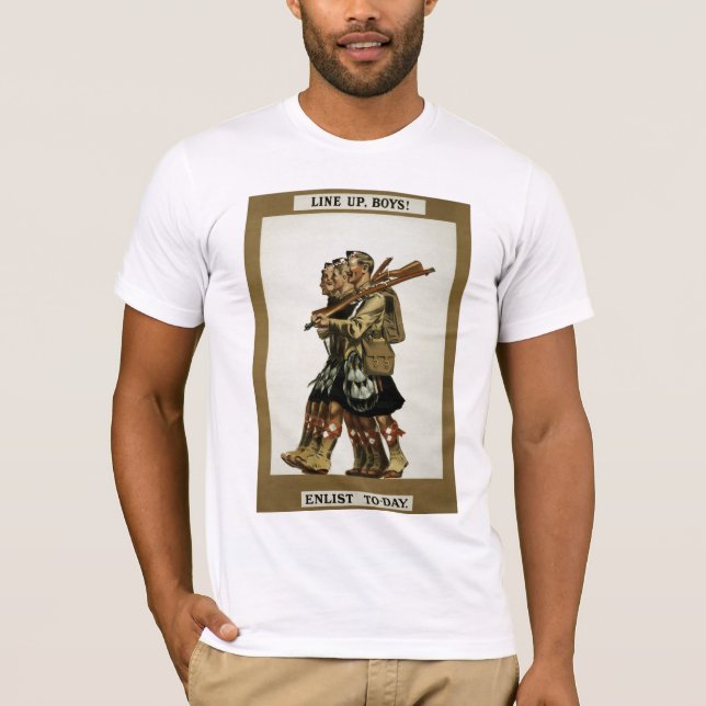 Boys aufreihen T-Shirt (Vorderseite)