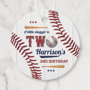 Boys Baseball 2. Geburtstag Geschenkanhänger