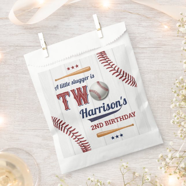 Boys Baseball 2. Geburtstag Geschenktütchen (Ausgeschnitten)