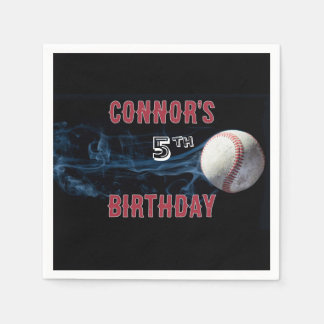 Boys Baseball Birthday Napkins Serviette