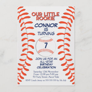 Boys Baseball Geburtstagsparty Einladung