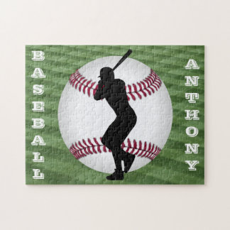 Boys Baseball Puzzle mit seinem Namen!