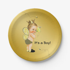 Boys Bee Baby Dusche Pappteller