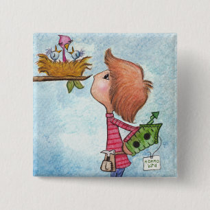Boy's Birdhouse Gift-Zuhause Tweete Zuhause Button