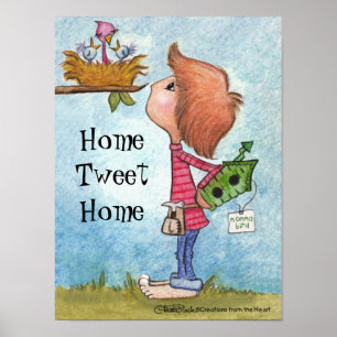 Boy's Birdhouse Gift-Zuhause Tweete Zuhause Poster
