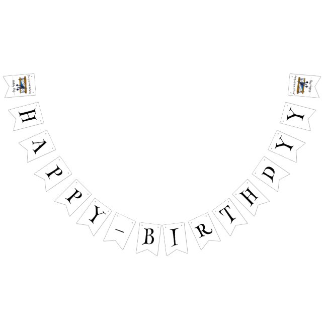 Boys birthday bunting banner (Alle)