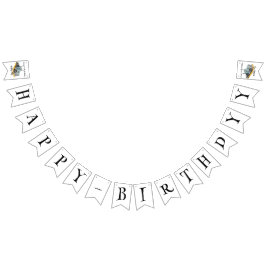 Boys Birthday Party Blue Semi Truck Wimpelkette